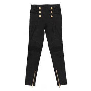 High Waisted Slim Black Pants